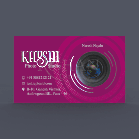 KHUSHI Photo Studio business card example